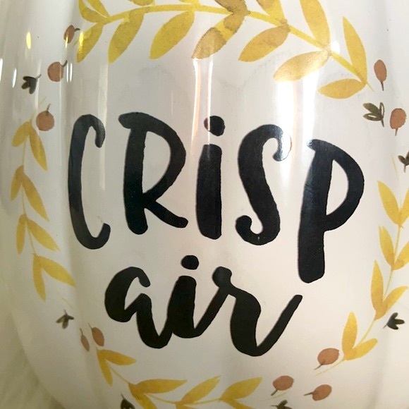 TJ Maxx | Fall Decor | Gold and White Ceramic Pumpkin - Picture 4 of 5